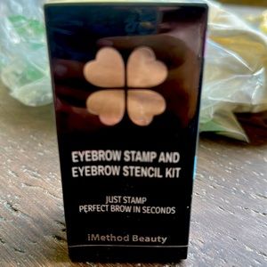 Imethod beauty eyebrow stamp and eyebrow stencil kit.  Color 05.  Black
